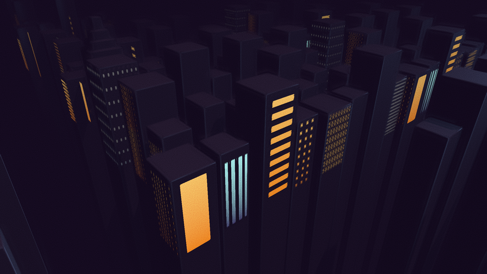 airbrushed looking city