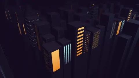 airbrushed looking city