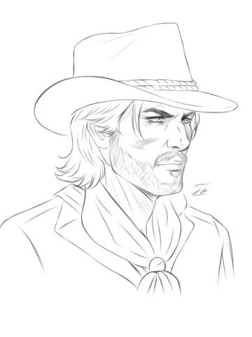 Sketch for arthur morgan