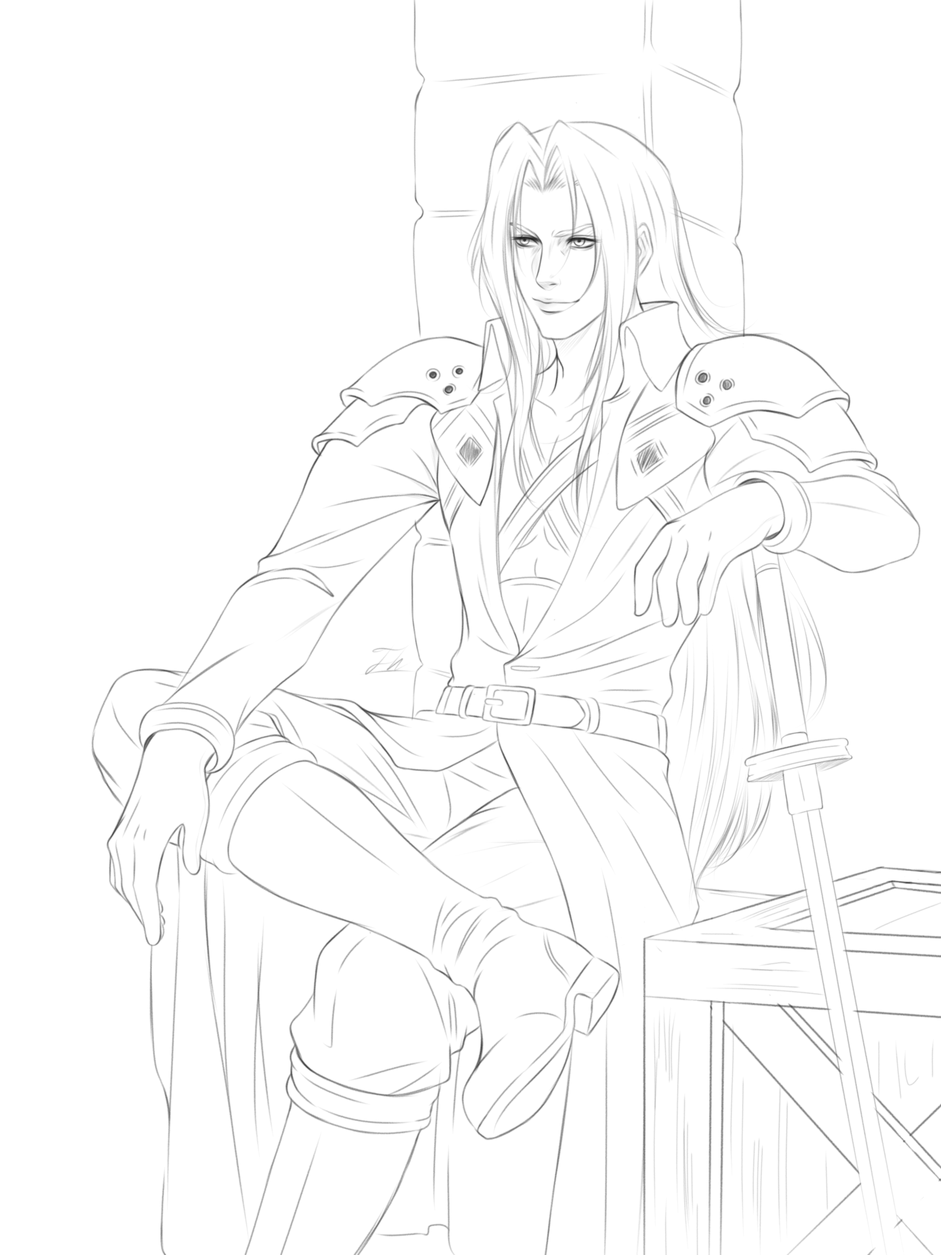 sephiroth Clean sketch 